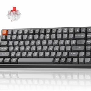 Mechanical Gaming Keyboard with Red Switches and Mouse - Black and Gray